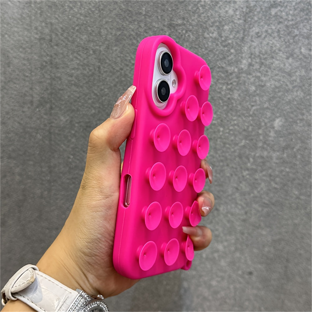 Милый силиконовый чехол с присоской для iPhone с держателем для гаджетов и цветами конфет