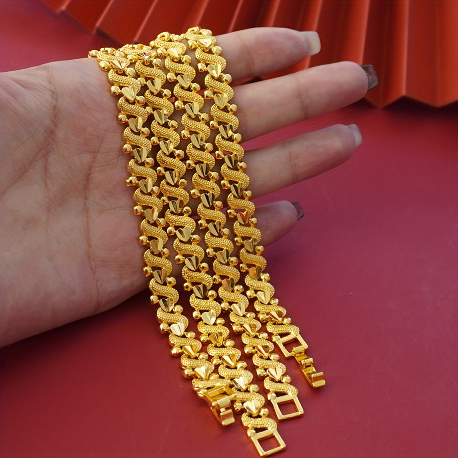 Hip hop punk sevgi yurak bilaguzuklari to'plami 4 ta - Har qanday mavsum uchun zamonaviy zargarlik, tug'ilgan kunlar va partiyalar uchun ideal sovg'a