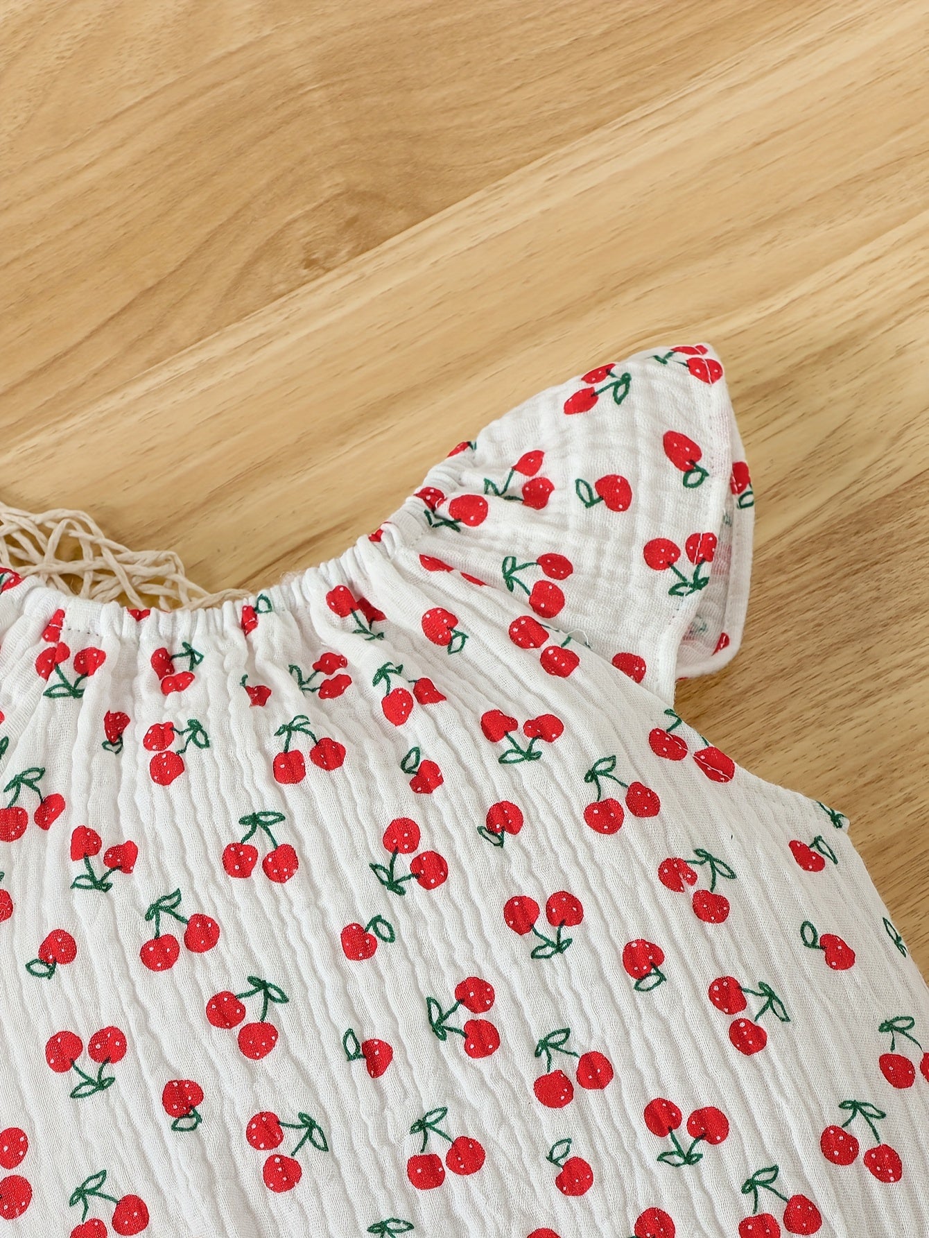 Baby Girls Summer Cotton Rompers with Cute Prints for Outdoor Wear