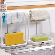 Kitchen Sink Organizer with Drain Basket, Compact Storage for Dishcloths and Towels