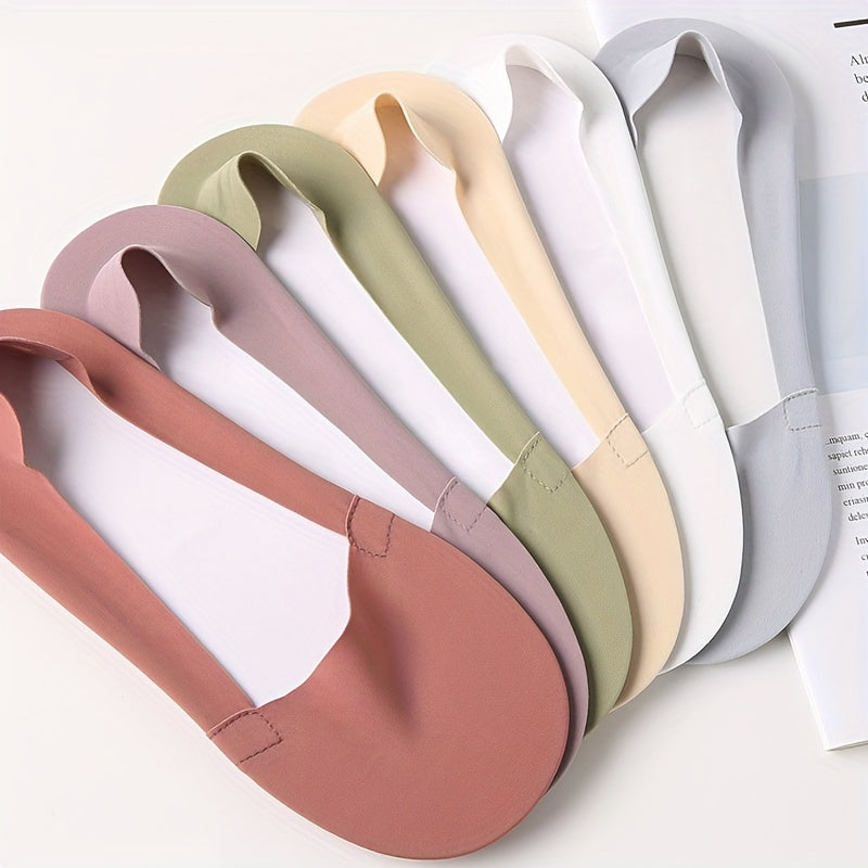 Women's Invisible Boat Socks 5 or 10 Pairs Non-Slip Shallow Mouth Summer