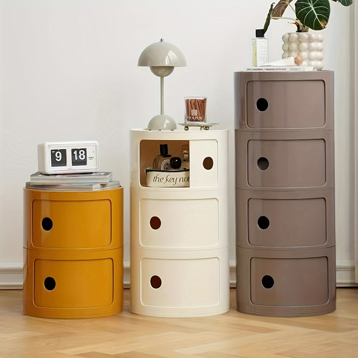 Bedside Table with Drawers 2/3/4 Drawer Options for Bedroom Living Room Office Storage