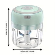 Mini Food Chopper Electric Portable Vegetable Dicer 250ml Wireless One-Touch