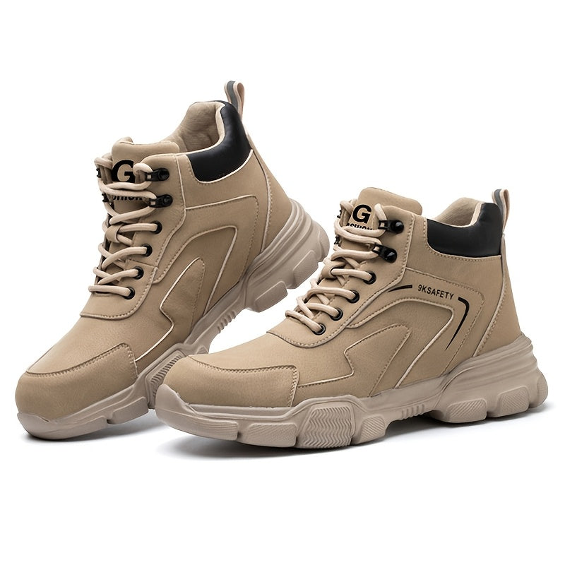 Women's Casual Steel Toe Work Boots Puncture Resistant Safety Shoes