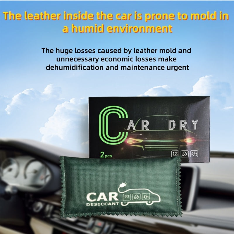 Bolsa deshumidificadora para coche 100g, absorbente de humedad reutilizable para el interior del coche