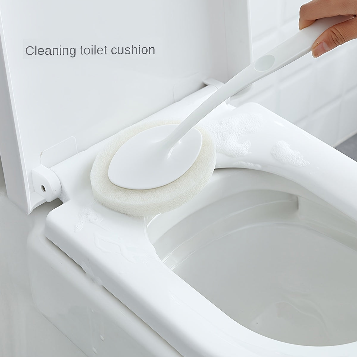 Cepillo de limpieza de mango largo para paredes de baño, bañeras, azulejos y lavabos