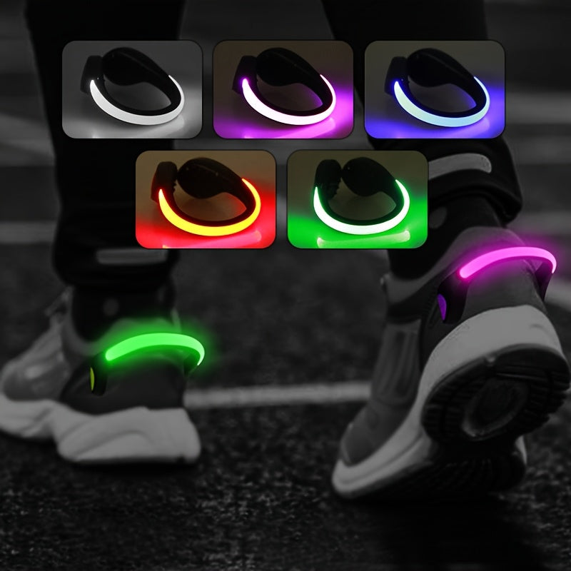 Unisex LED Shoe Light Clips Flashing Shoelaces for Night Running