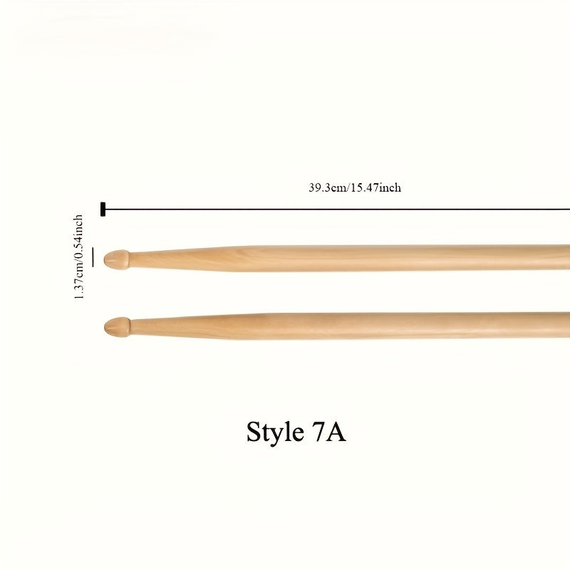 Maple Drumsticks 5A 7A 16in 15.5in Practice Jazz DIY Professional