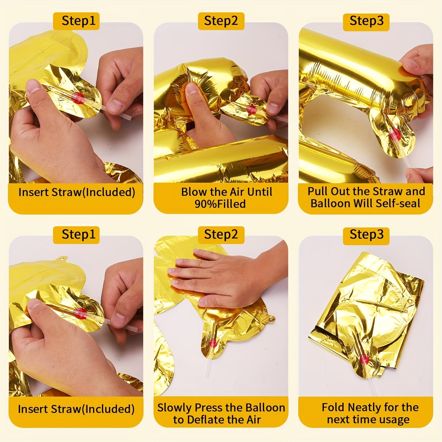 16-Inch Happy Birthday Letter Balloon Set Aluminum Film Party Decorations