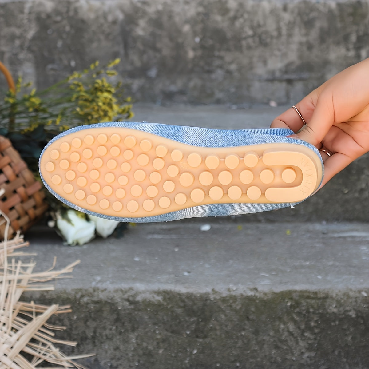 Women's Cloud Pattern Flat Shoes Lightweight Open-Toe Slip-Ons Casual Walking Shoes