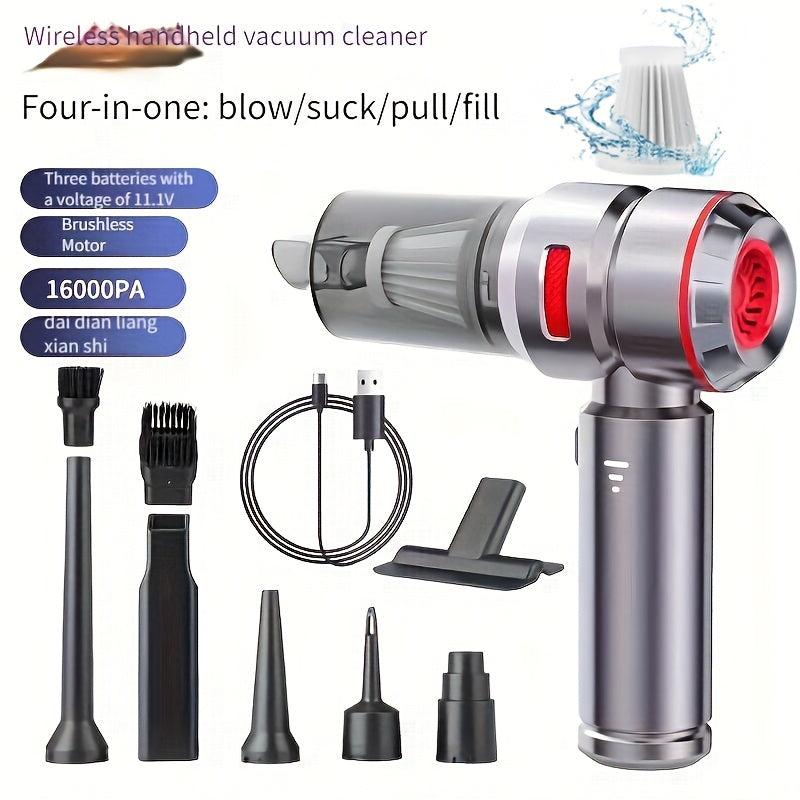 Aspiradora portátil para coche inalámbrica de mano recolectora de polvo 16000PA para múltiples superficies