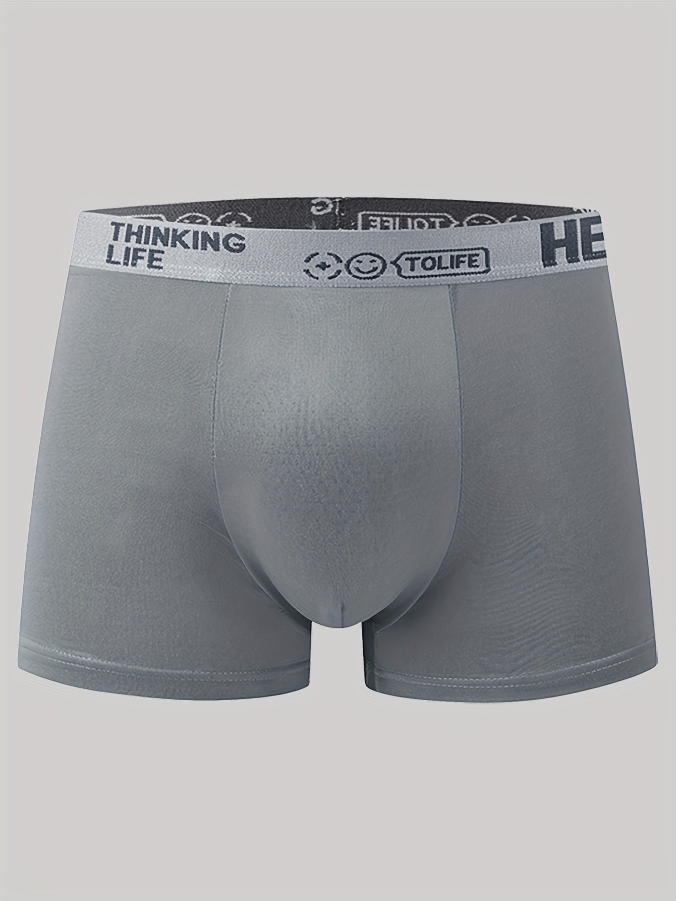 5 dona Erkaklar uchun Boxer Briefs 'Hello' Print bilan - Havo o'tkazuvchi, Qulay va Yuqori cho'ziluvchan, Tez quriydigan Sport Trunks, Turli ranglarda, Elastik bel va bilaklar, Polyester/Spandex aralashmasi