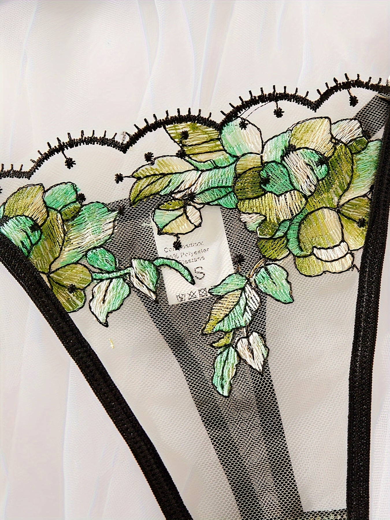 Women's Lace Satin Lingerie Set with Underwire and Adjustable Straps