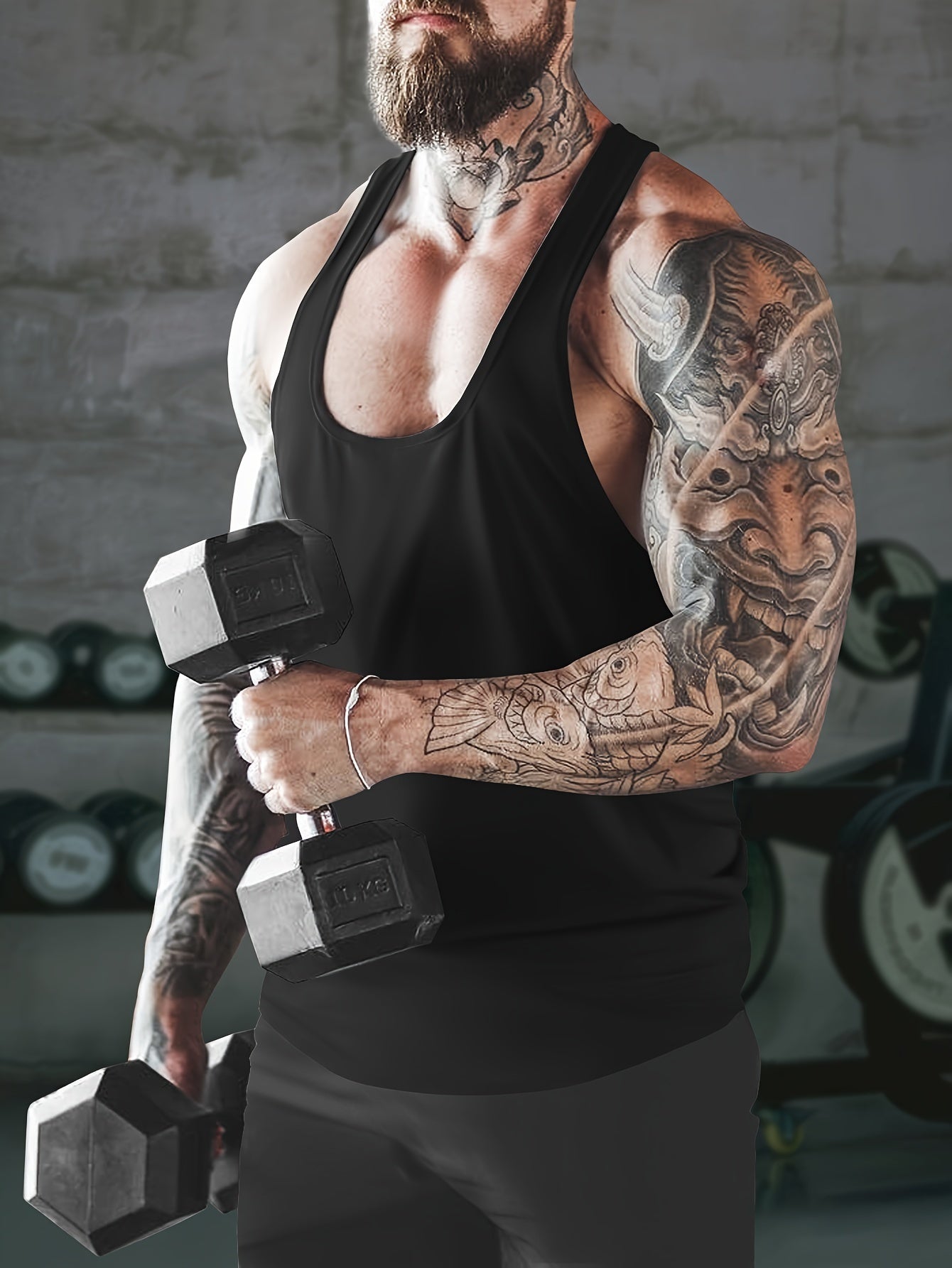 Men's Breathable Sleeveless Fitness Tank Top for Casual Training Summer