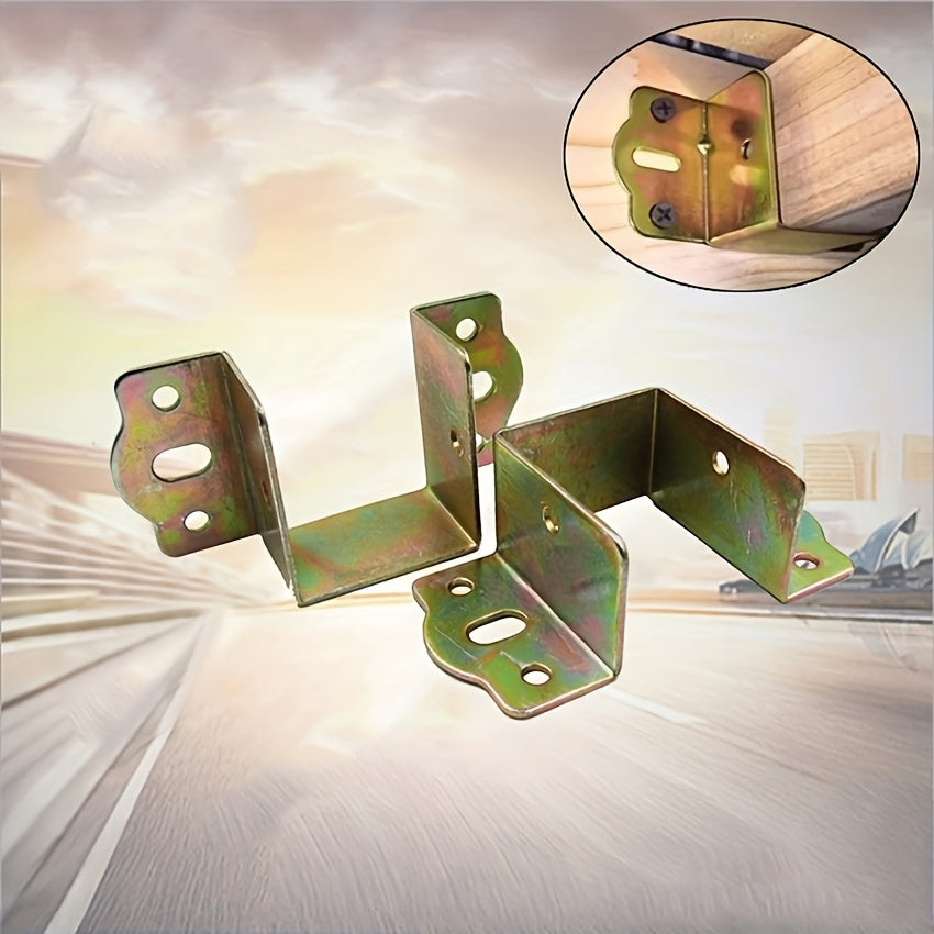 Sturdy Metal Bed Frame Brackets for Corner Joints and Wooden Furniture