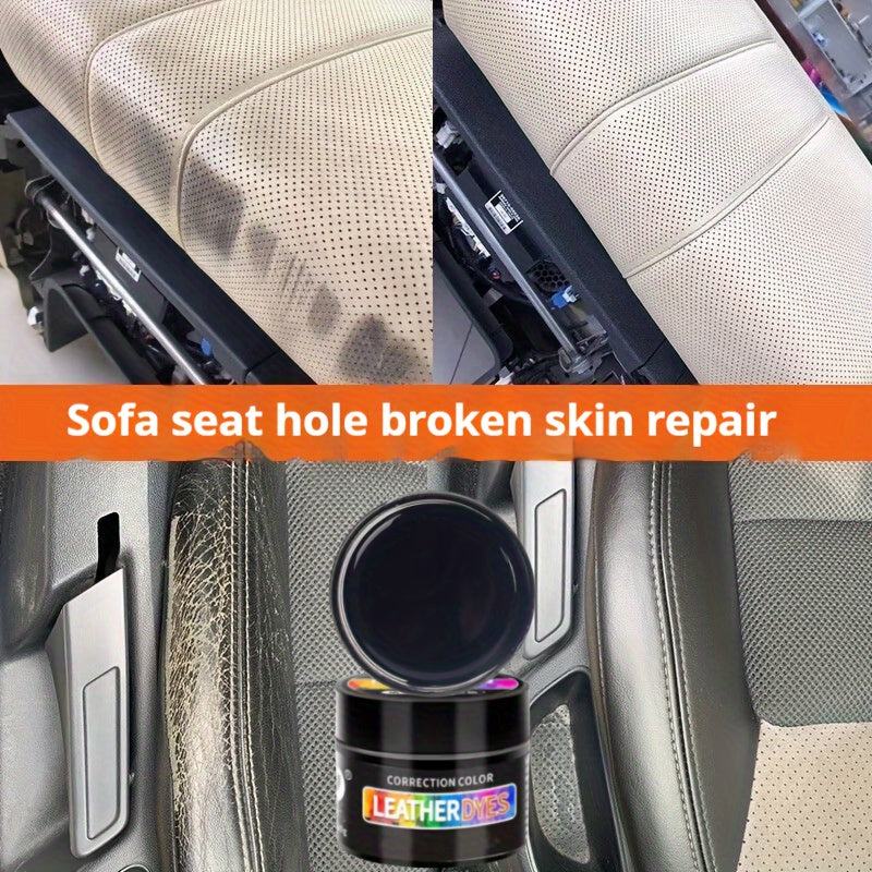 Leather Dye Restorer for Cars and Furniture, 30g, Quick-Dry, Faded and Scratched Leather Repair