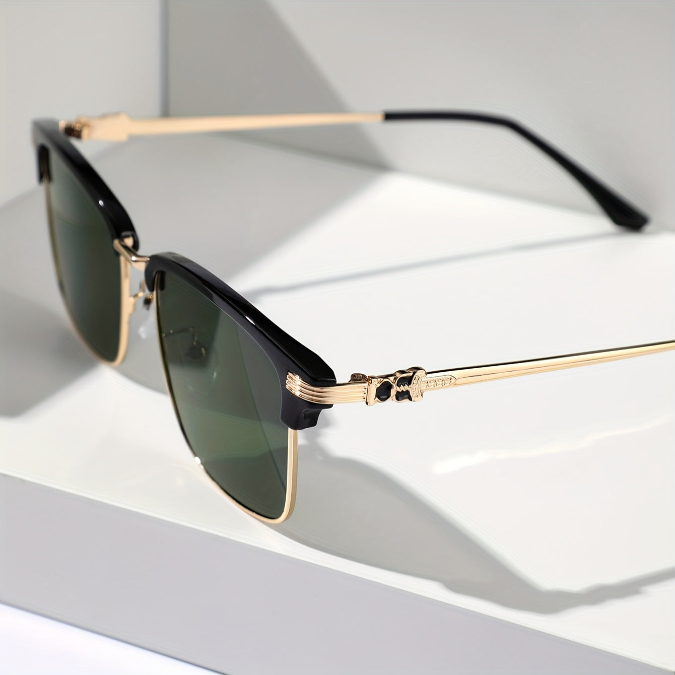 Men's Punk-Style Metal Glasses with Stylish Frame