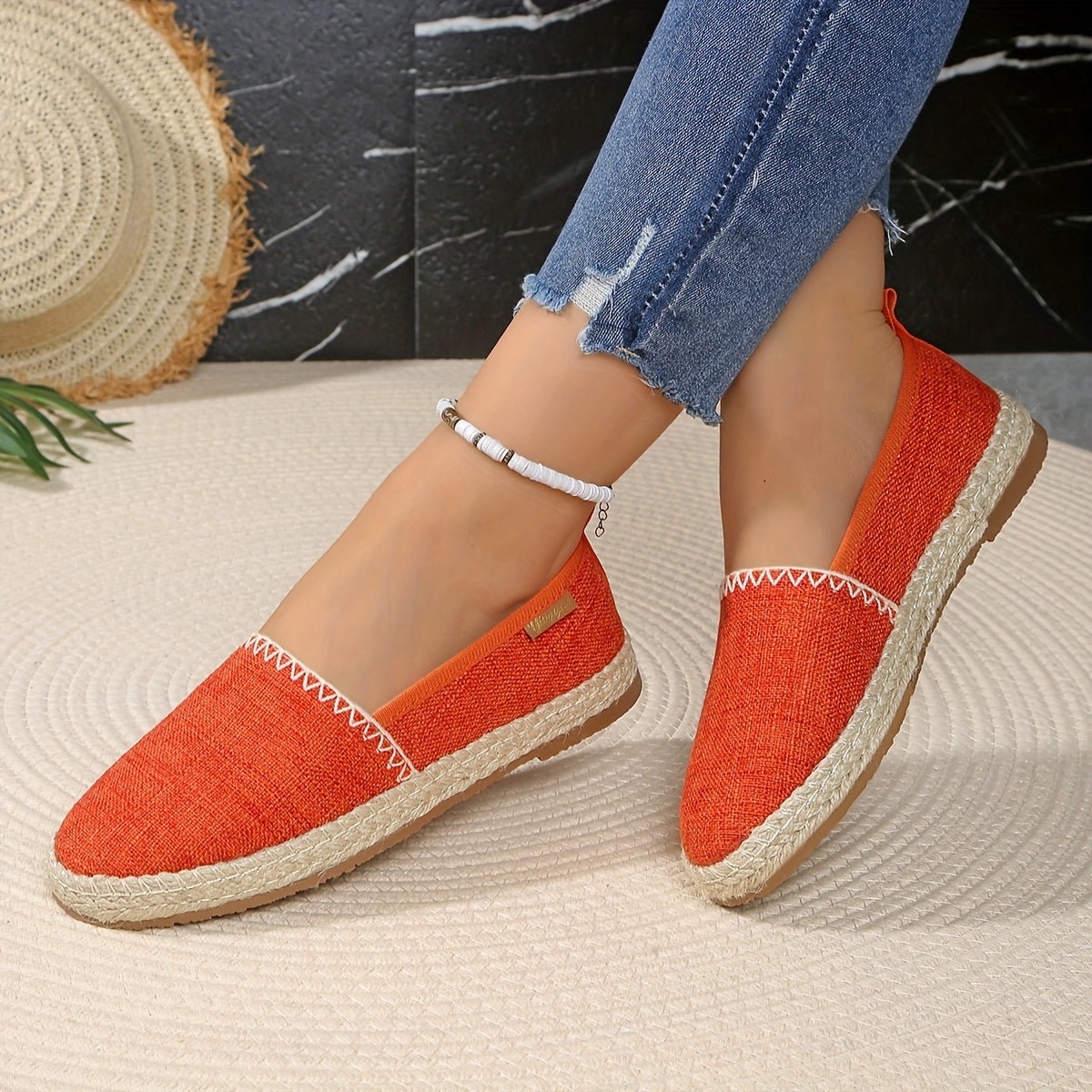 Women's Slip-On Loafers Beige Ivory Light Brown Cushioned Sole Casual Office Shoes