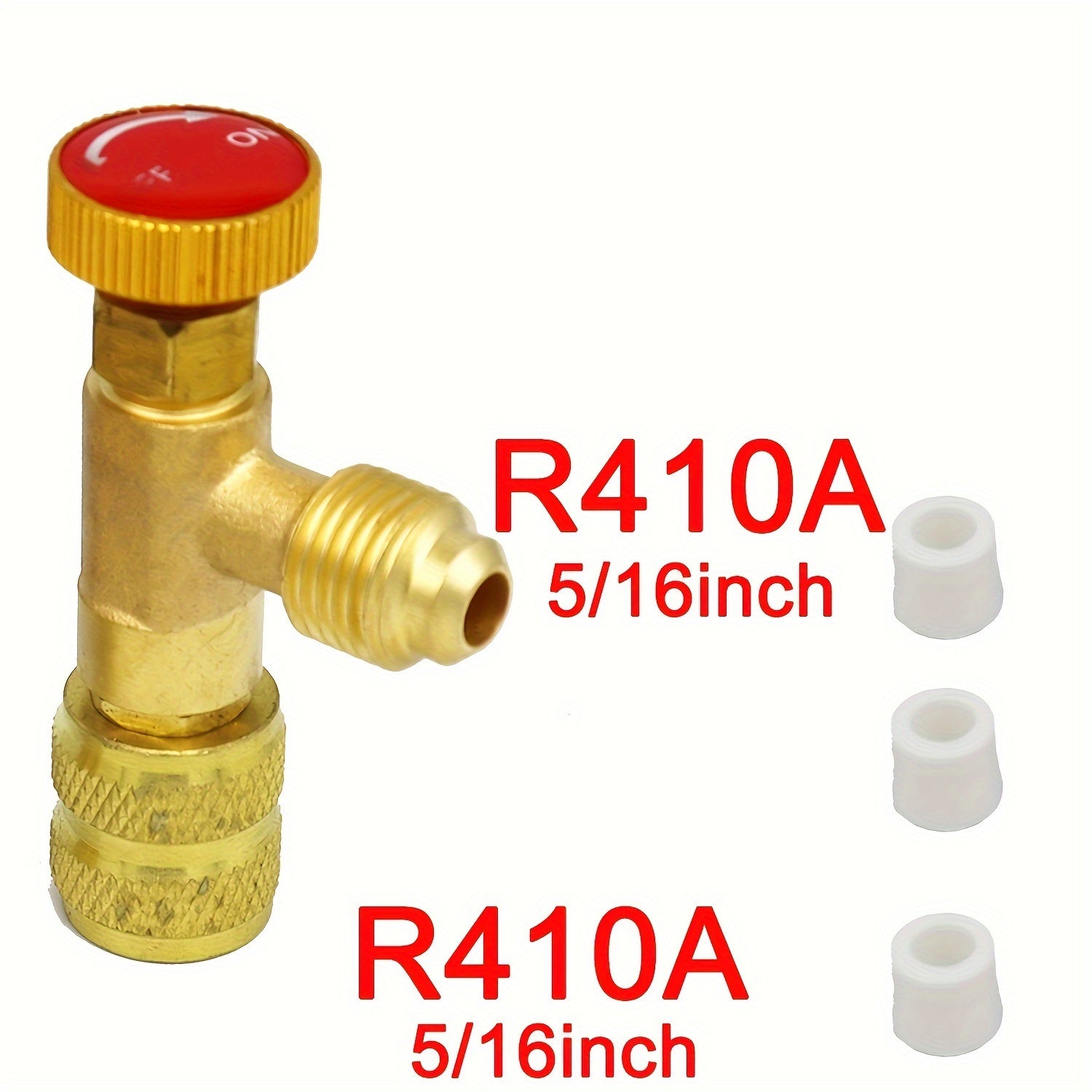 Copper Refrigerant Charging Valve 1/4" SAE Adapters R410A R22 Durable