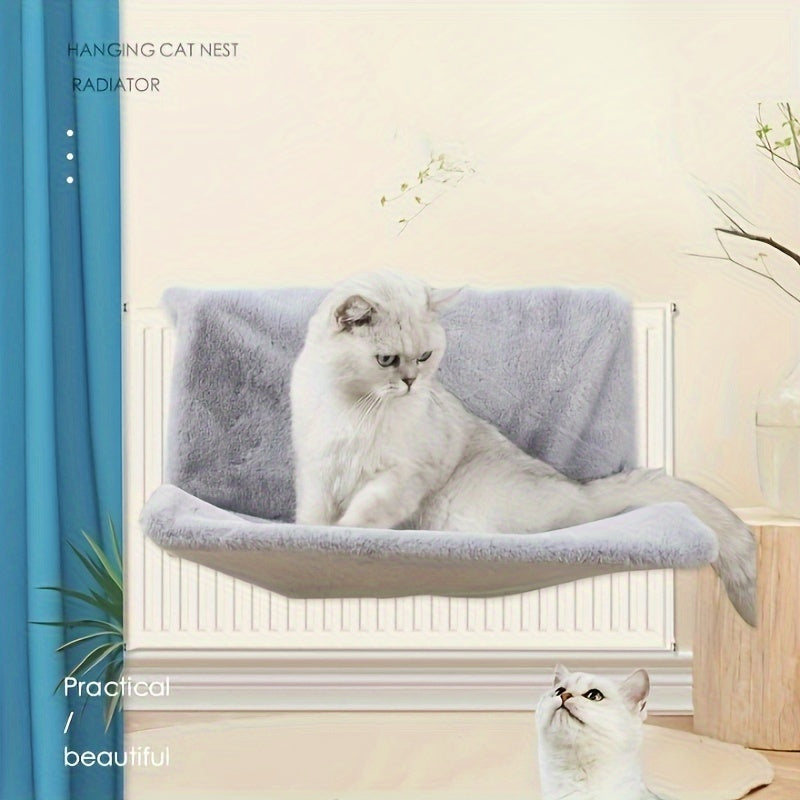 Detachable Foldable Cat and Small Dog Hammock in Cozy Polyester