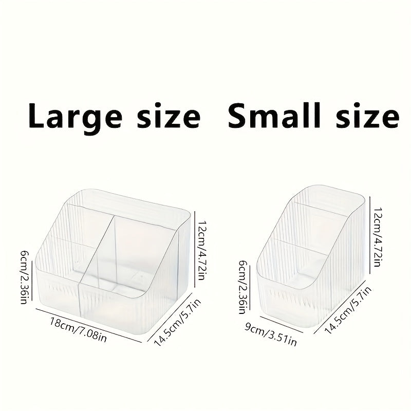 Clear Acrylic Makeup Organizer with Dividers Portable Adjustable Vanity Storage