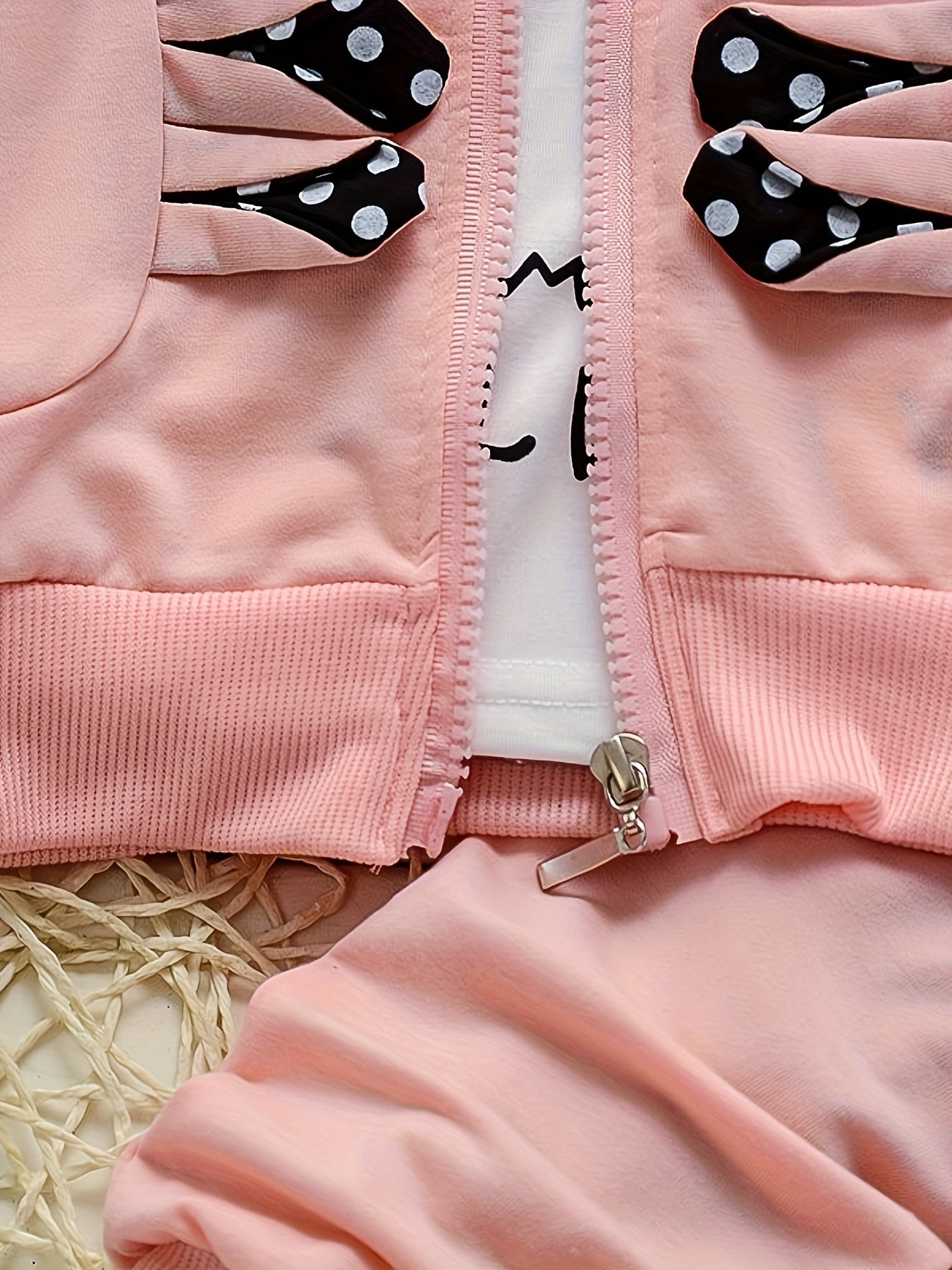 'BabiColor Girls' 3 dona Bunny Zip Kardigan va Tasodifiy Kiyim To'plami - Paxta Aralashmasi, Bahor/Kuz uchun ajoyib, Tashqi foydalanish uchun ideal