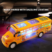 Musiqali va chiroqli to'liq g'ildirakli haydovchi simulyatsiya avtobusi va avtomobil o'yinchoqlari, Elektr maktab avtobusi, O'g'il va qizlar uchun mukammal sovg'a