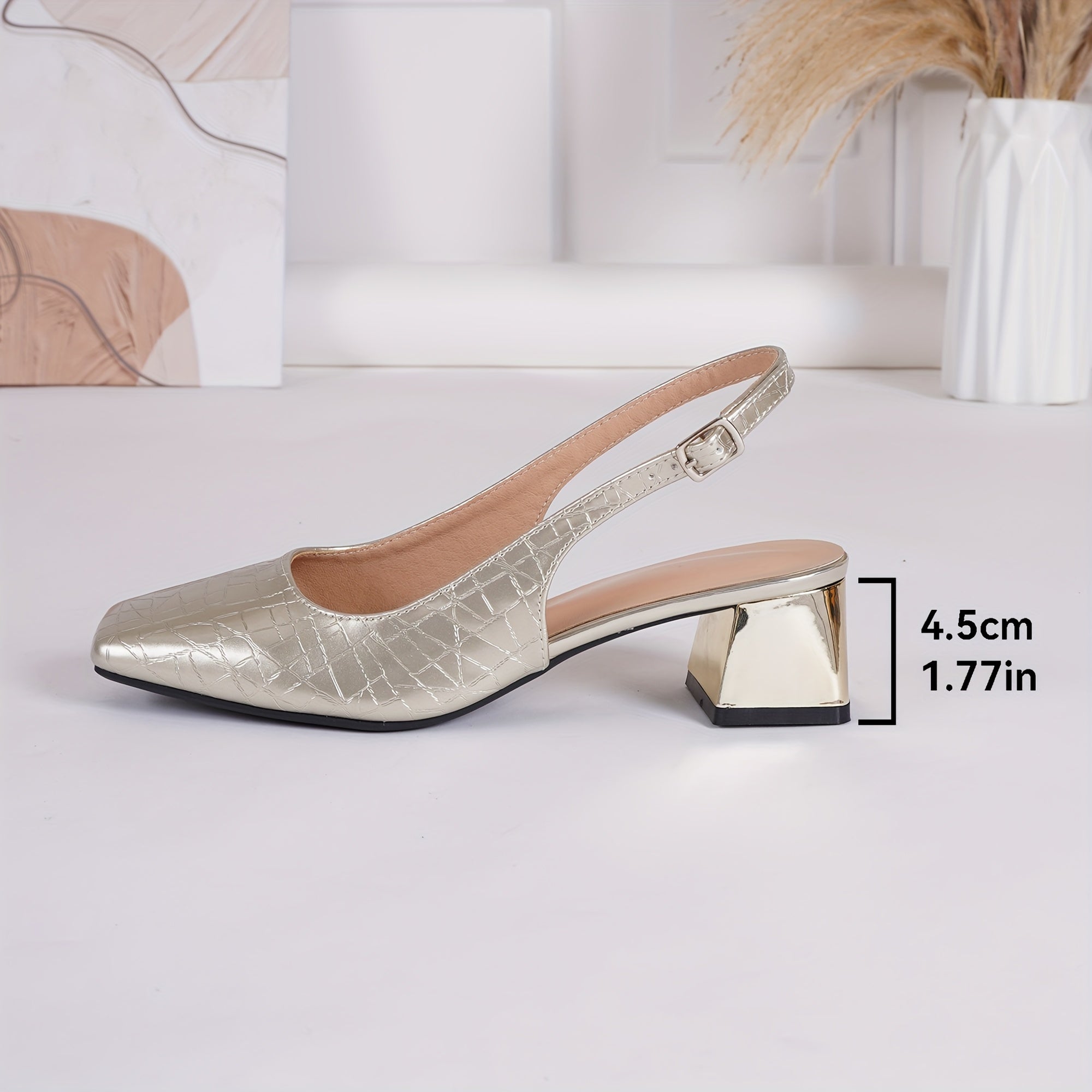 Women's Elegant Square Toe Heels for Four Seasons Fashion