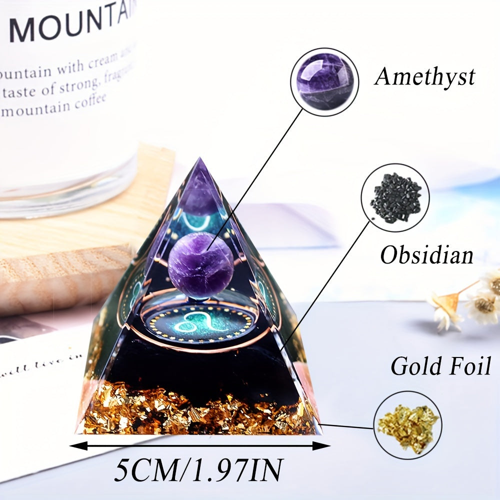 Ручная работа. Пирамида энергии оргон с двенадцатью созвездиями для позитивных вибраций