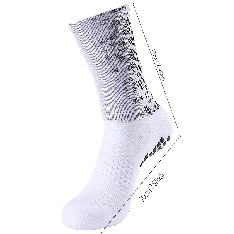 Football Training Equipment Set 5 Pieces Silicone Grip Socks Calf Sleeves Drawstring Backpack Leg Pads Polyester