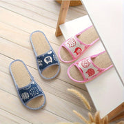 Unisex Linen Disposable Slippers for Guests Indoor Breathable Comfort
