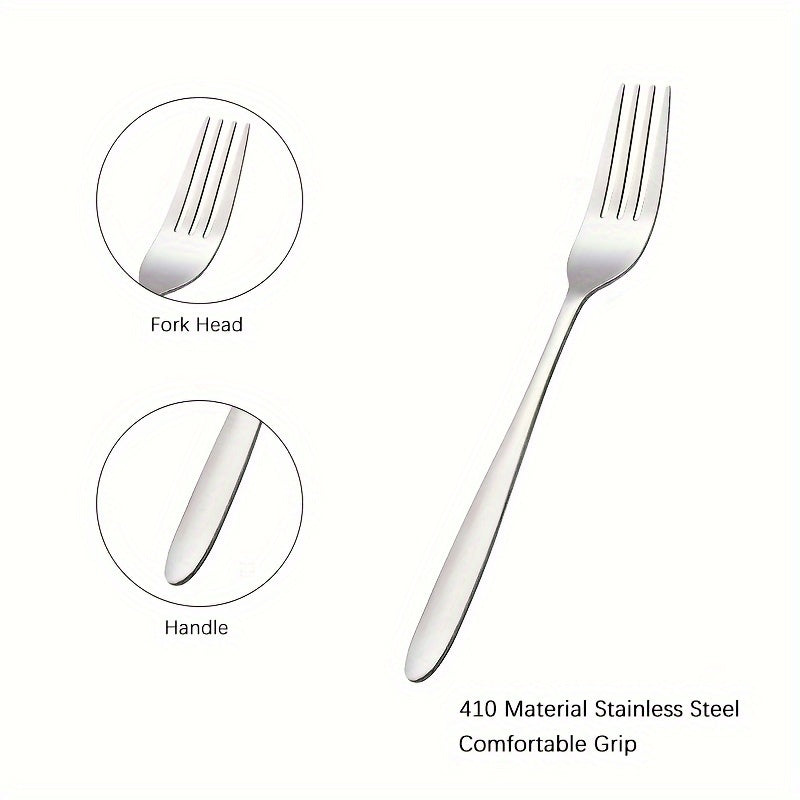 4/8 ta ovqat vilkalaridan iborat to'plam, zanglamas po'latdan tayyorlangan va oynaga o'xshash silliq tugatish bilan, uyda yoki restoranlarda foydalanish uchun mukammal. Qaynatgichda yuvish mumkin.