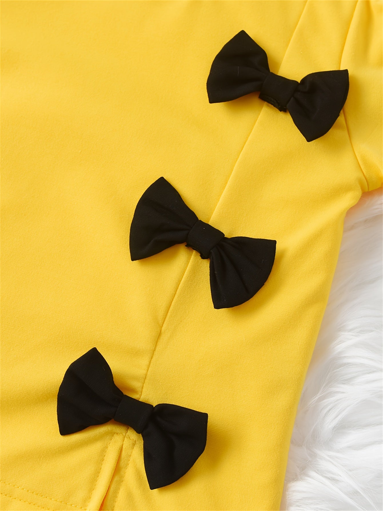 Детский хлопковый костюм с длинным рукавом и брюками, украшенный бантом и вышивкой с надписью "Любовь"