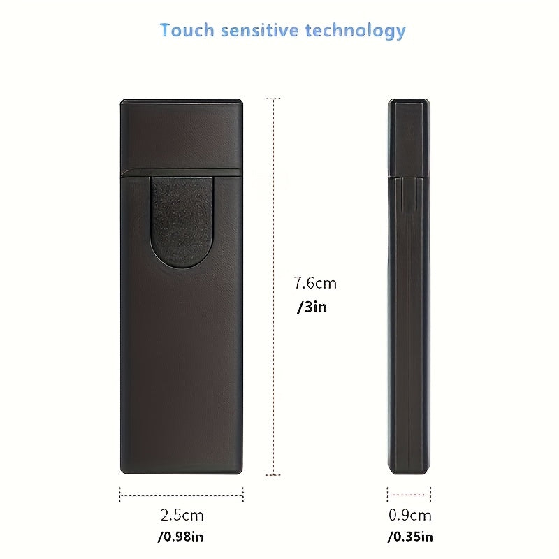 Unisex USB Rechargeable Windproof Dual Arc Lighter for Camping and BBQ