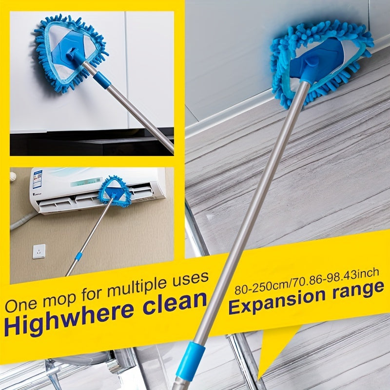Extendable Mop with Resin Head for Floor, Toilet, and Air Conditioner Cleaning