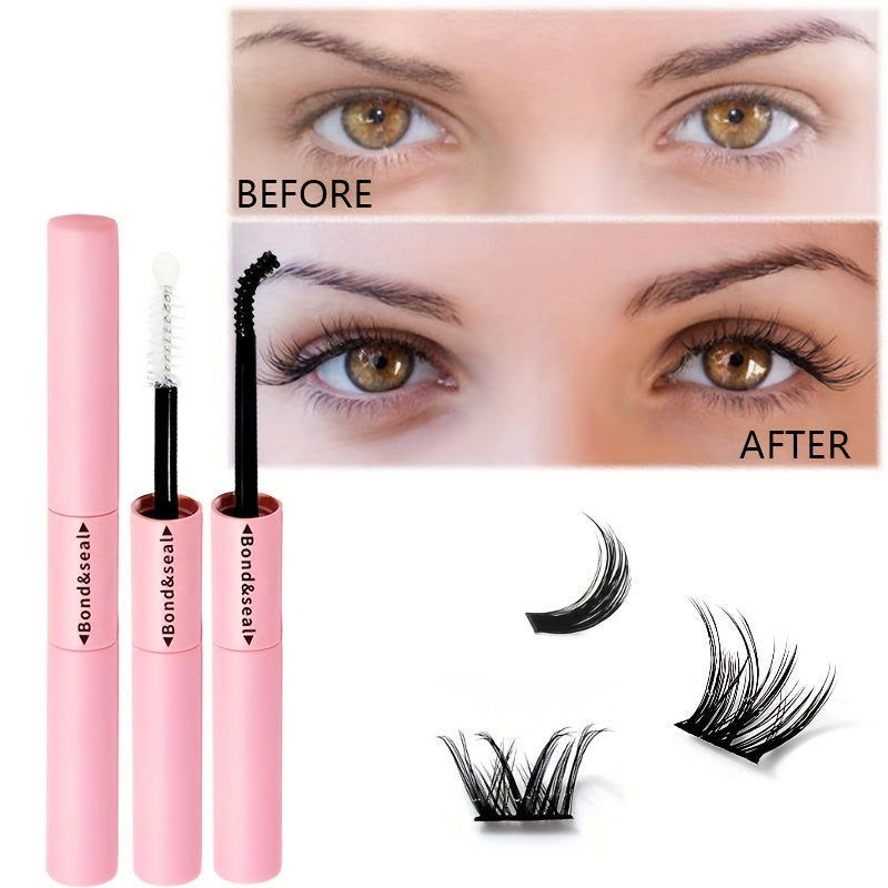 Pegamento para pestañas negras de larga duración para extensiones, resistente al agua y fácil de quitar