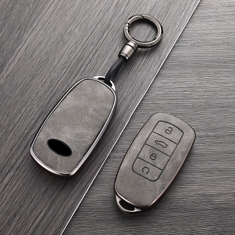 Car Key Case TPU Protective Cover for SUV Remote Key Fob Keychain