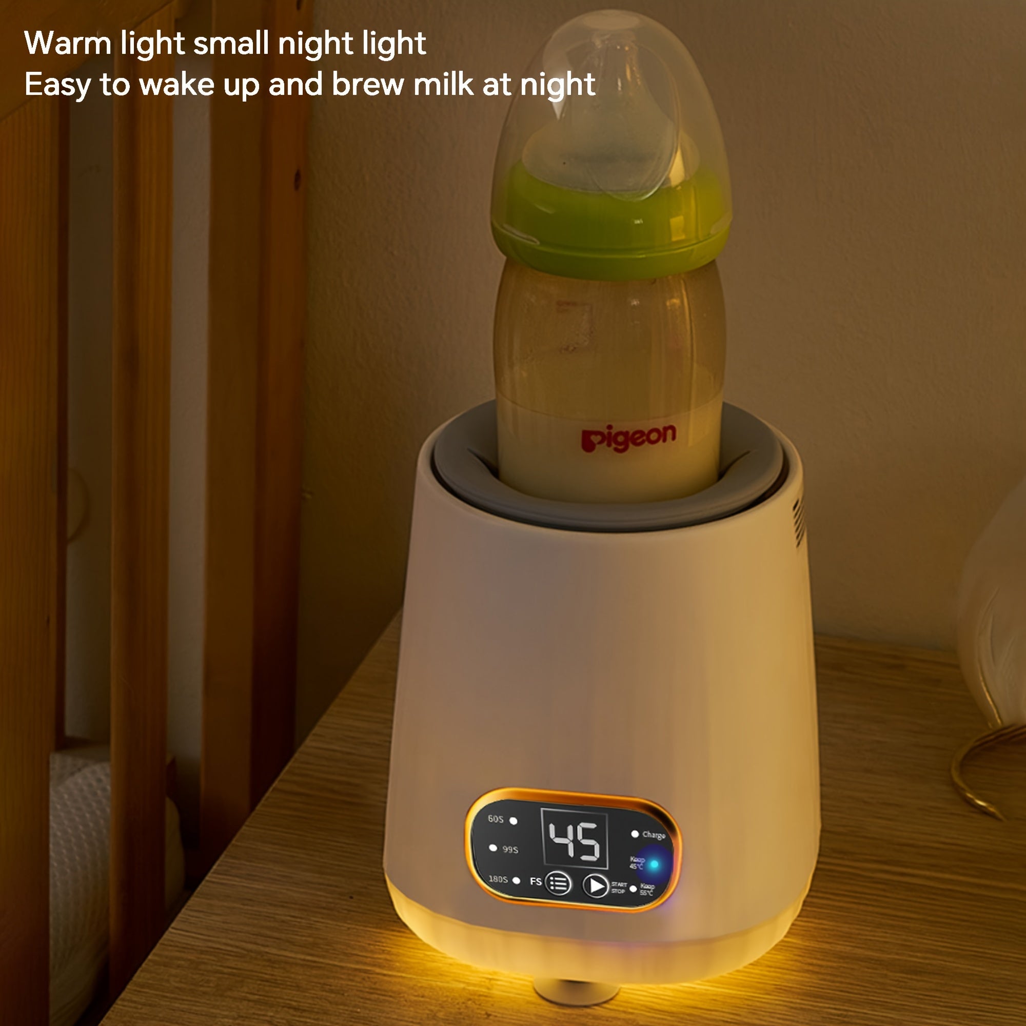 Smart Electric Milk Shaker 3-in-1 USB Rechargeable Portable Mixer with Adjustable Temperature for On-the-Go Feeding