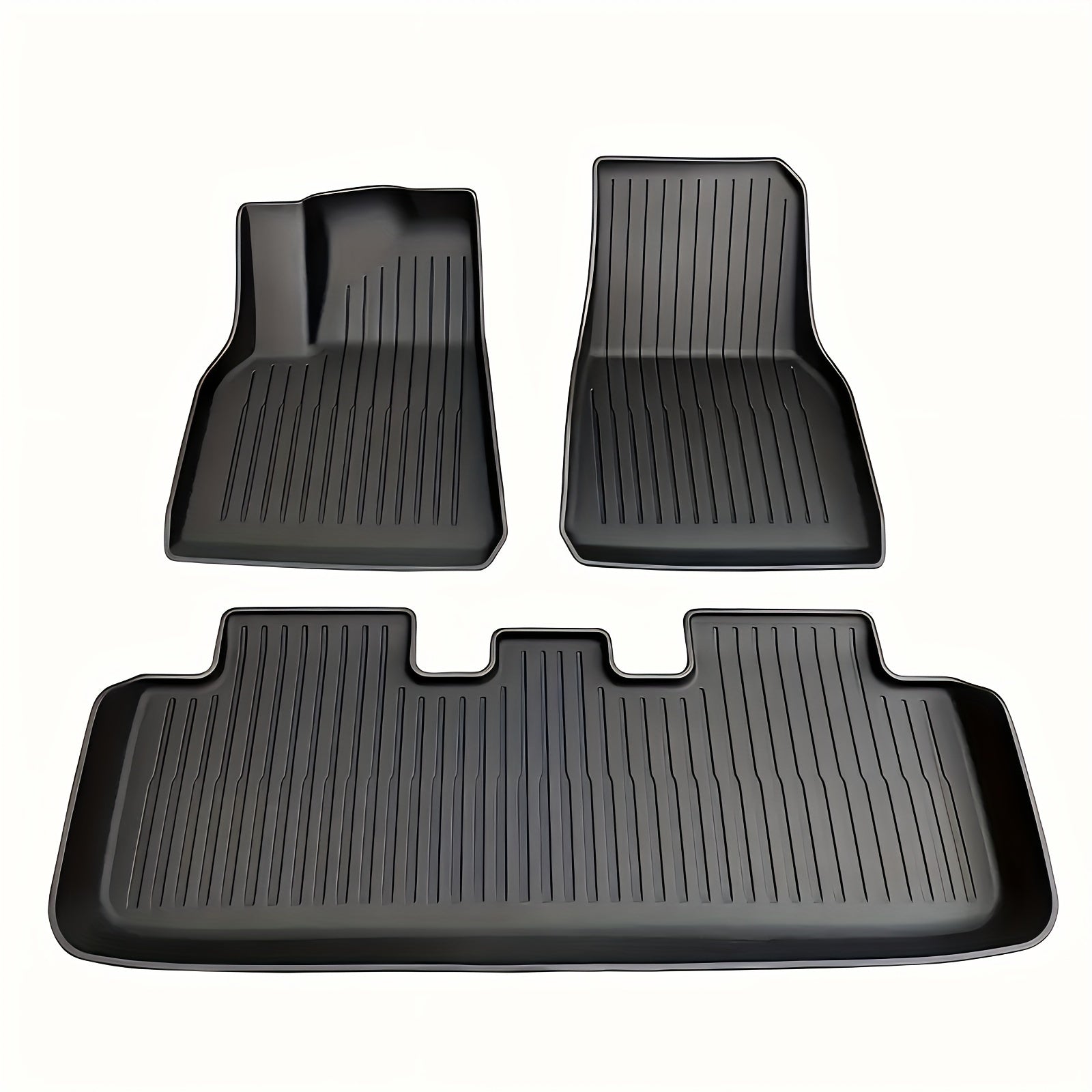 All-Weather TPE Floor Mats Set for Tesla Model Y 2020-2024 with Cargo and Trunk Mat