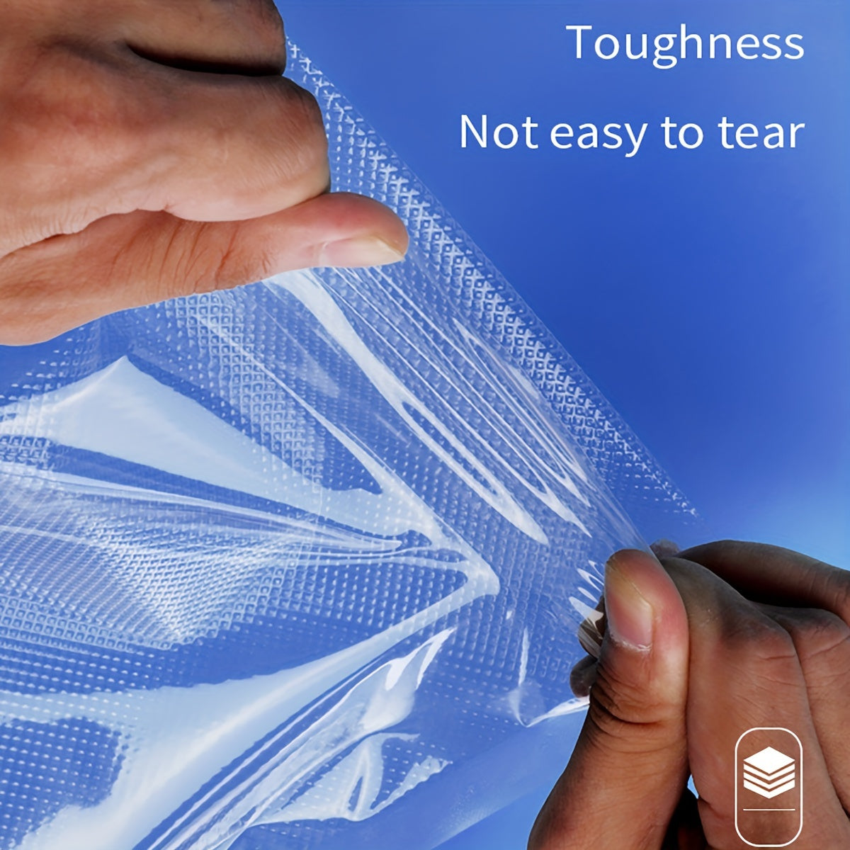 Bolsa desechable transparente de textura en rollo con malla para almacenamiento y organización de alimentos