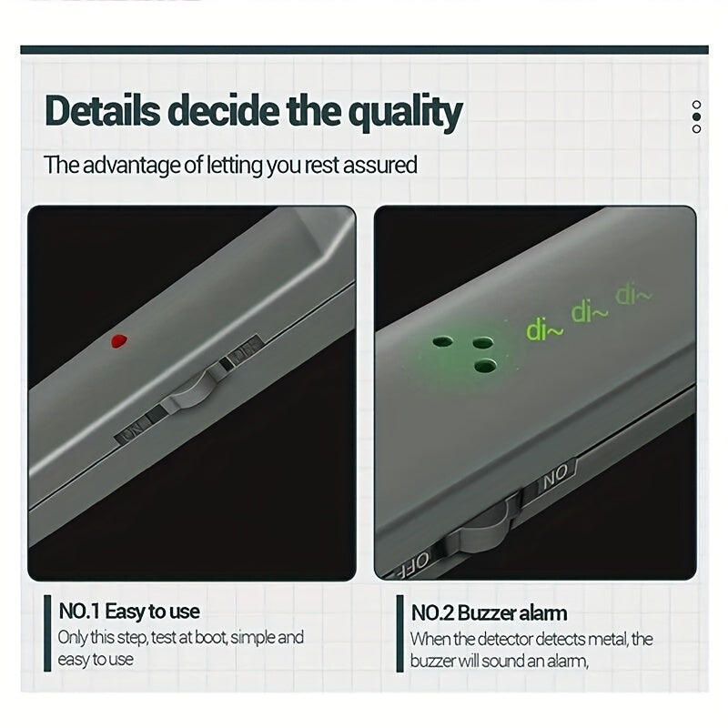 Handheld Folding Mini Metal Detector for Accurate Metal Scanning
