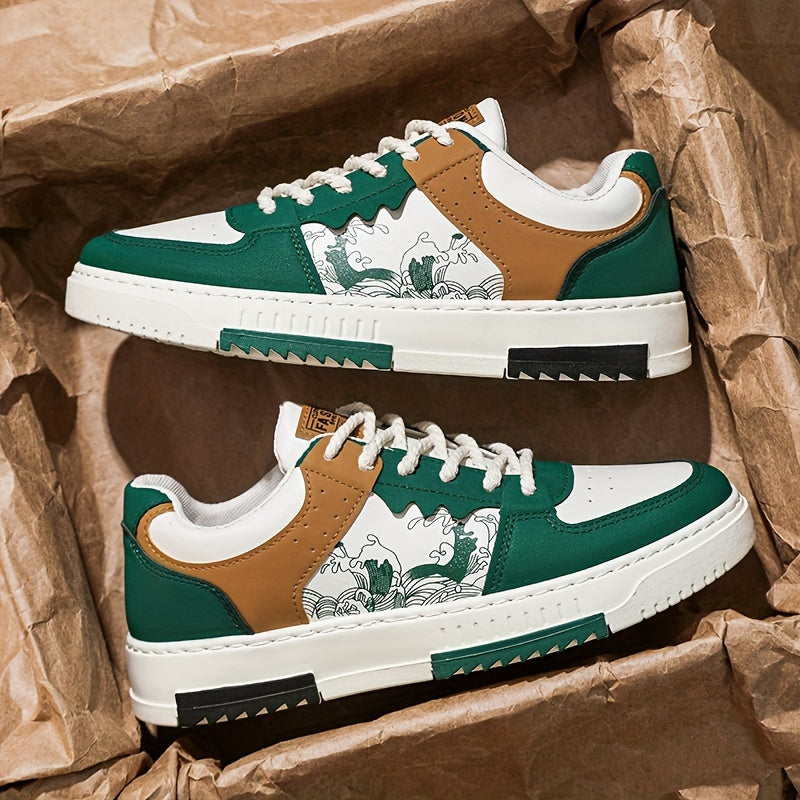 Men's Casual Low Top Sneakers Fabric Lining TPU Sole Solid Color Versatile Fit