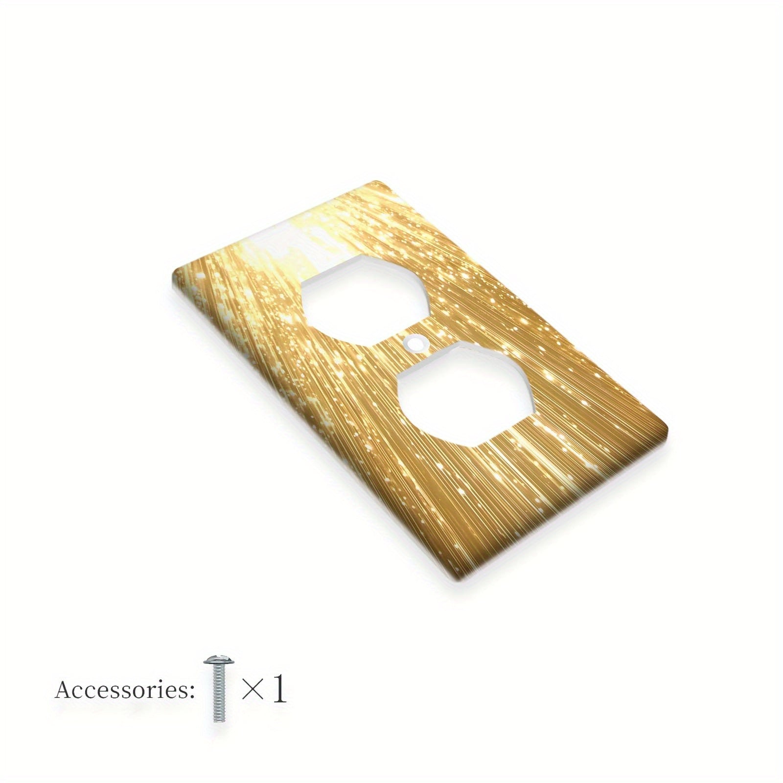 Oltin porloq yoritish kalit qopqog'i, bezakli san'at dizayni, batareyasiz, tozalash oson, uy bezatish uchun ko'p maqsadli, standart o'lcham.