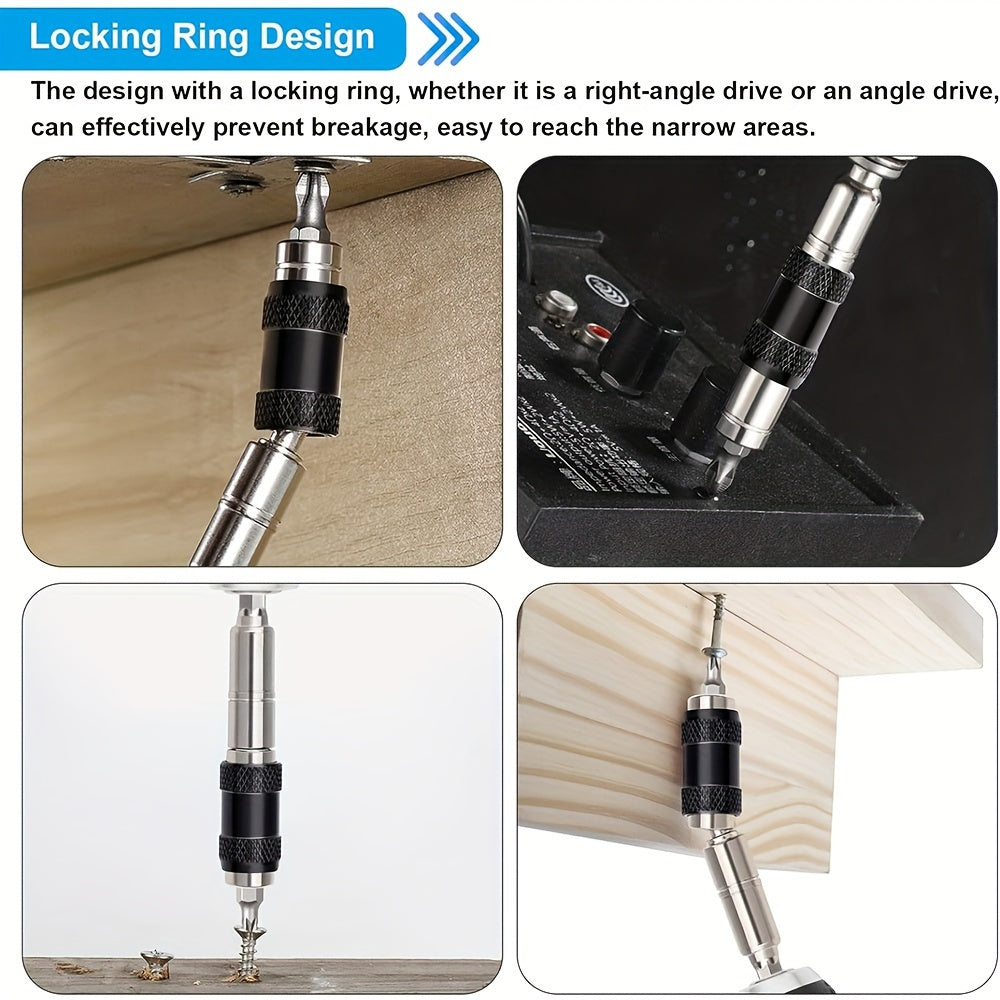 Magnetic Drill Bit Holder 1/4 Inch Hex Quick Change Chrome Vanadium Black