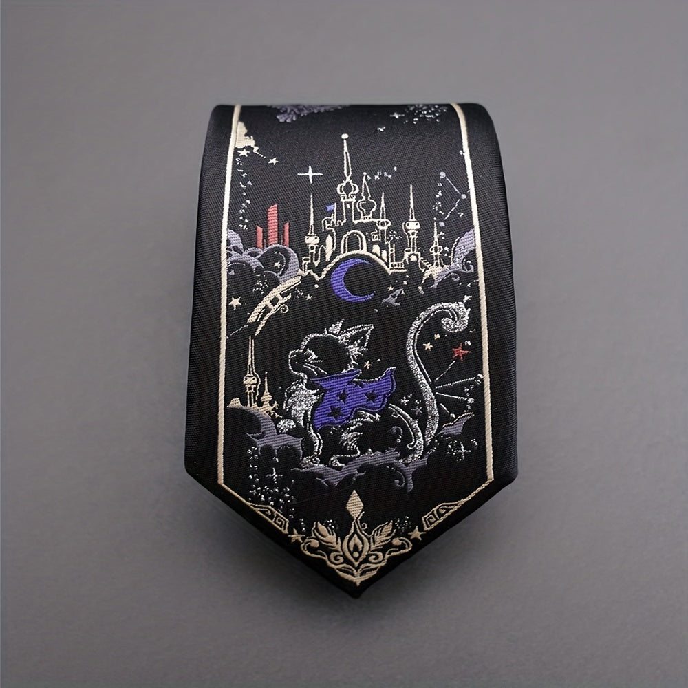 Silvery Wire Print Tie Unisex Fashion Accessory for Valentine's Day