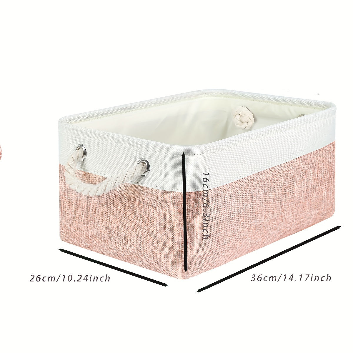 Foldable Home Storage Basket with Handle for Shelves and Wardrobes, Multi-Use