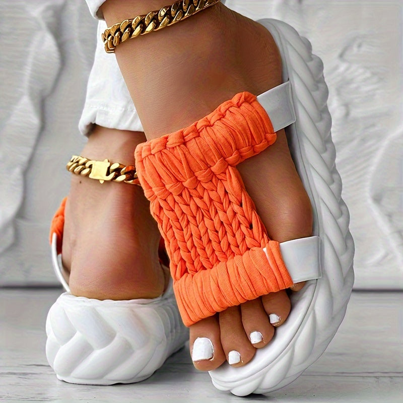 Women's Flat Sandals With Print Breathable Soft Sole Platform Shoes