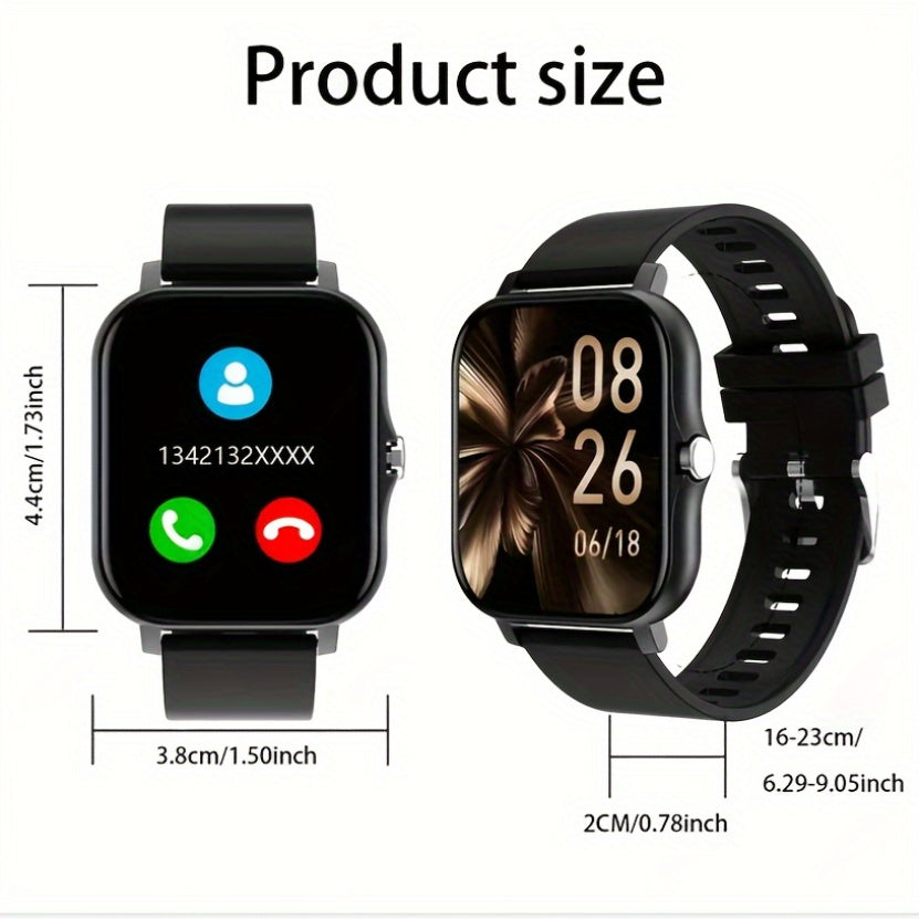 Smartwatch 1.8 Inch HD TFT Display Wireless 5.1 Sports Tracker Silicone Strap