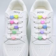 Kids Girl Colorful Heart Shoe Lace Charms 16Pcs Set