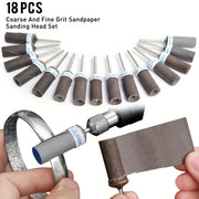 18-Piece Sanding Drums Set with Multi-Grit 1/8 Inch Shank for Metal Rust Removal and Grinding